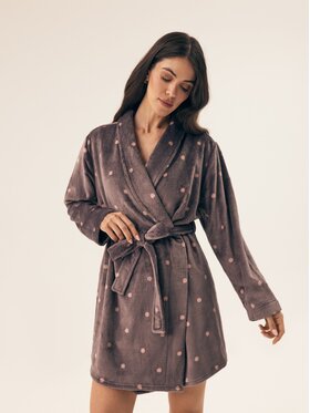 Esotiq Esotiq Szlafrok 42408 Szary Relaxed Fit