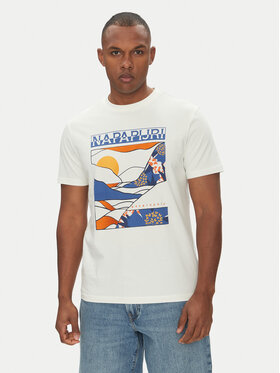 Napapijri Napapijri T-Shirt S-Valdor NP0A4IE6 Écru Regular Fit