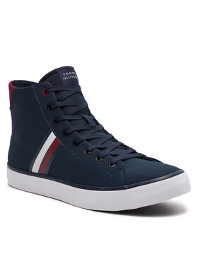 Tommy Hilfiger Tenisice Th Hi Vulc Stripes Mesh FM0FM04948 Tamnoplava