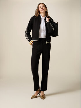 Oltre Oltre Pantaloni di tessuto P844J002438N033 Nero Boy Fit