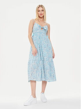 Pepe Jeans Pepe Jeans Rochie de vară Mallory Print PL953533 Albastru Regular Fit