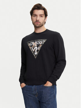 Guess Guess Majica dugih rukava M5YQ05 K68I4 Crna Regular Fit