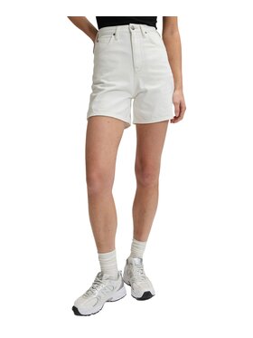 Lee Lee Szorty jeansowe 112376779 Biały Regular Fit