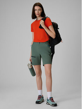 4F 4F Szorty sportowe TREKKING Khaki Regular Fit
