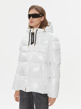 Pinko Pinko Pūkinė striukė Eleodoro 101597 A11K Balta Regular Fit