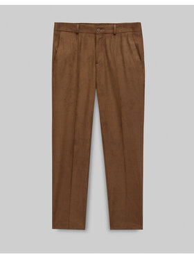 Borgio Borgio Spodnie garniturowe sueglio_br Brązowy Slim Fit
