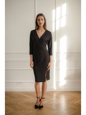 Lenitif Lenitif Šaty L086 Čierna Regular Fit