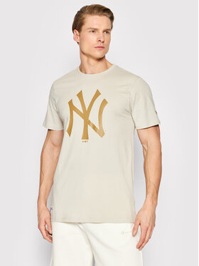New Era New Era Marškinėliai New York Yankees MLB Logo 12033497 Smėlio Regular Fit
