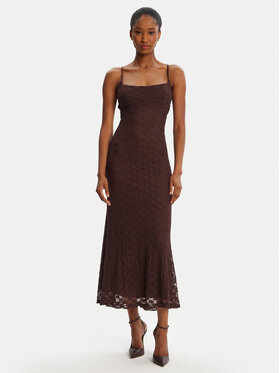 BARDOT BARDOT Sukienka koktajlowa Adoni Mesh 57998DB1 Brązowy Regular Fit