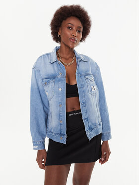 Calvin Klein Jeans Calvin Klein Jeans Jeansová bunda J20J220663 Modrá Relaxed Fit