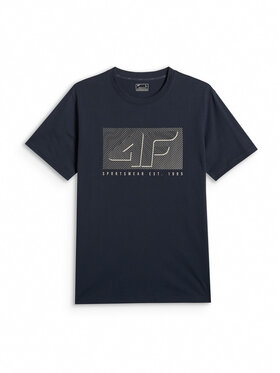 4F 4F T-Shirt COMMERCIAL 12 Granatowy Regular Fit
