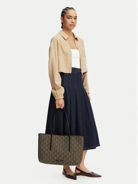 Calvin Klein Calvin Klein Дамска чанта Emblem Trio Pebble Shoulder Bag LV04F3750G Кафяв