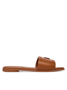 Tommy Hilfiger Tommy Hilfiger Papucs Th Logo Hardware Leather Mule FW0FW09292 Barna