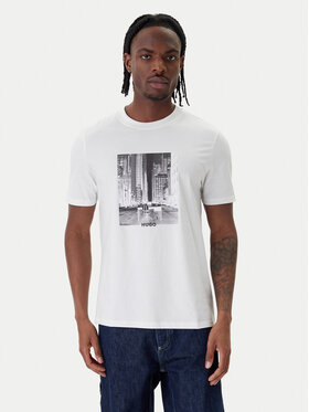 HUGO HUGO Футболка Deyss 50553755 Білий Regular Fit