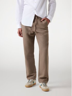 Guess Guess Spodnie materiałowe 176051 Brązowy Regular Fit