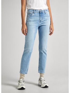 Pepe Jeans Pepe Jeans Kalhoty z materiálu PL204591MI88 000 Modrá Taper Fit