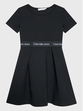 Calvin Klein Jeans Calvin Klein Jeans Ikdienas kleita Punto Logo IG0IG01564 Melns Regular Fit