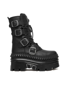NEW ROCK NEW ROCK Schnürschuhe M-WALL373-S15 Schwarz