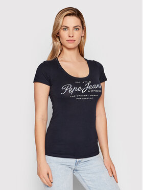 Pepe Jeans Pepe Jeans Póló Baia PL505123 Sötétkék Regular Fit