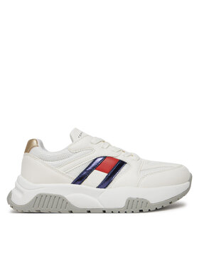 Tommy Hilfiger Tommy Hilfiger Tenisice Flag Low Cut Lace-Up Sneaker T3A9-33550-1697 S Bijela