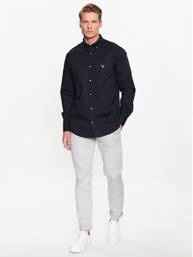 Gant Srajca The Broadcloth Reg 3046400 Črna Regular Fit