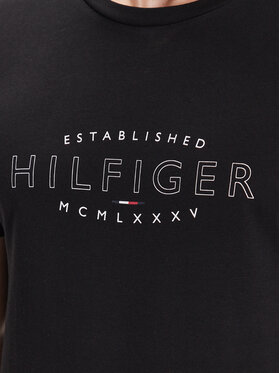 Tommy Hilfiger T-shirt Curve Logo MW0MW30034 Crna Slim Fit