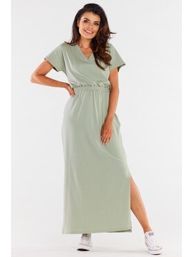 Infinite You Infinite You Sukienka letnia M290 Zielony jasny Basic Fit