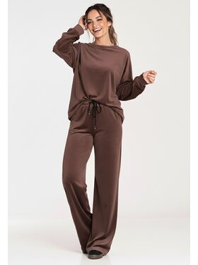 FIGL FIGL Dres M1284 Brązowy Regular Fit
