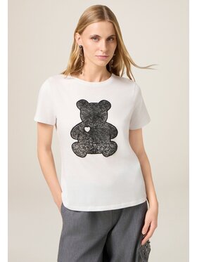 Oltre Oltre T-Shirt G095J004550N0S1 Biały Regular Fit