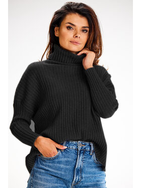 Awama Awama Sweter A615 Czarny Basic Fit