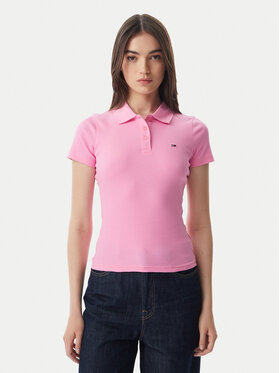 Tommy Jeans Tommy Jeans Polo DW0DW22327 Rosa chiaro Slim Fit