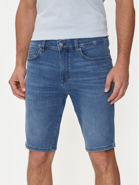 BOSS Boss Дънкови шорти 50513488 Зелен Slim Fit