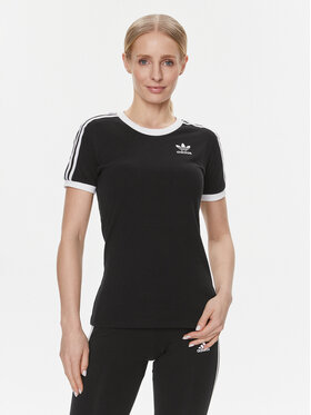 adidas adidas Marškinėliai adicolor Classics 3-Stripes GN2900 Juoda Regular Fit
