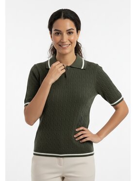 FIGL FIGL Polo M1268 Zielony Regular Fit