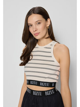 BIZUU BIZUU Top ALEXI Biały Standard Fit