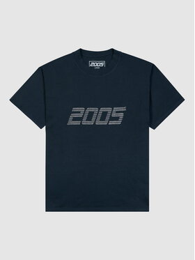 2005 2005 T-Shirt Signature Niebieski Oversize