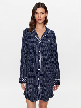 Lauren Ralph Lauren Lauren Ralph Lauren Nočná košeľa ILN32266 Tmavomodrá Regular Fit