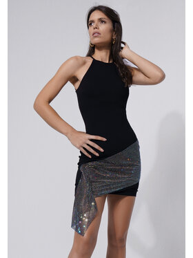 sax35th sax35th Sukienka koktajlowa MOON Czarny Skinny Fit