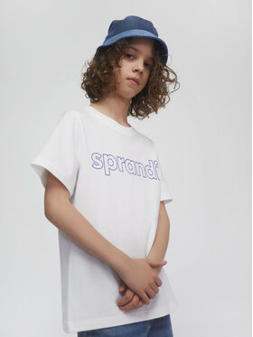 Sprandi Sprandi T-Shirt SS21-TSB001 Biały Regular Fit