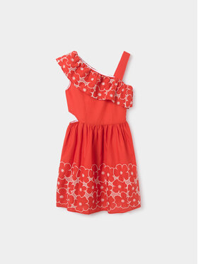 Mayoral Mayoral Vestito estivo 6963 Rosso Regular Fit