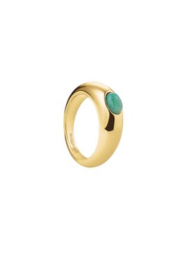 Rosefield Rosefield Pierścionek Aventurine Ring Złoty