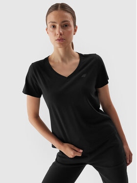 4F 4F Tricou 4FAW23TTSHF0908 Negru Regular Fit