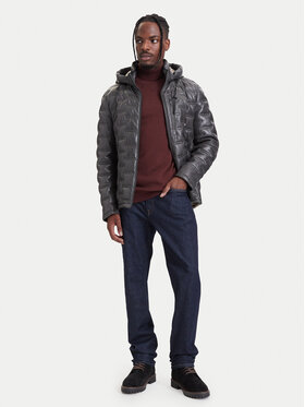 Milestone Milestone Lederjacke MSTamino 631019 60305 Dunkelgrau Regular Fit