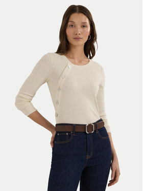 LAUREN RALPH LAUREN Lauren Ralph Lauren Sweter 200940514001 Écru Regular Fit