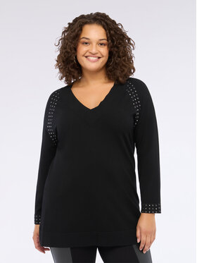 Fiorella Rubino Fiorella Rubino Sweter M718L008099N033 Czarny Regular Fit