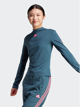 adidas adidas Blūze IU3073 Tirkīzs Slim Fit