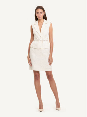 KMX KMX Kamizelka 192590009 Écru Fitted Fit