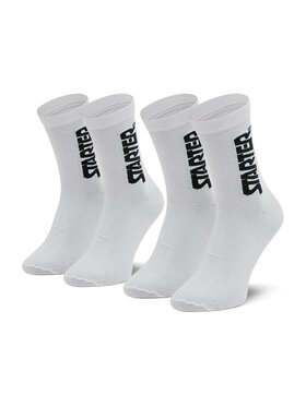 Starter Starter Sada 2 párů vysokých ponožek unisex SUS-006 Bílá
