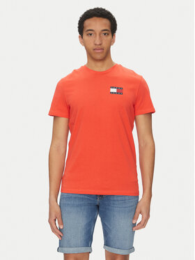 Tommy Jeans Tommy Jeans T-Shirt Essential DM0DM20740 Pomarańczowy Slim Fit