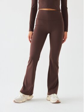 BeShaped BeShaped Legginsy Dzwony - Morning Dew Brązowy Shaping Fit